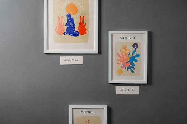 Gallery frames mockup design