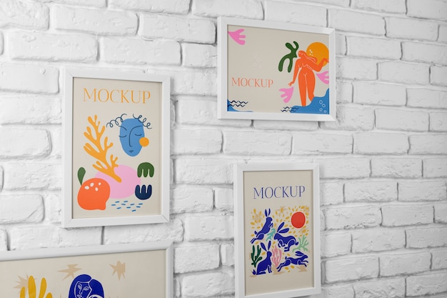 Progettazione di mockup di cornici per galleria