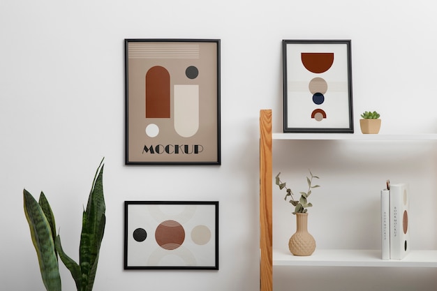 PSD gallery frames mockup design