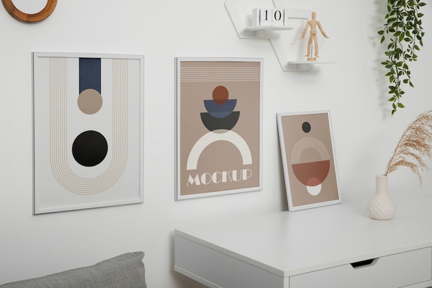 Gallery frames mockup design