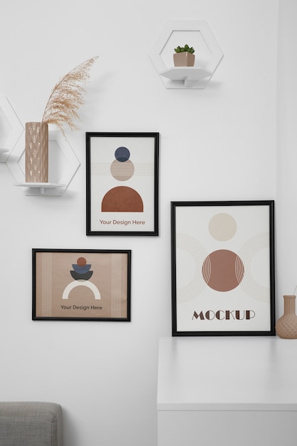 Gallery frames mockup design