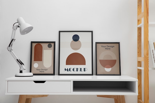 PSD gallery frames mockup design