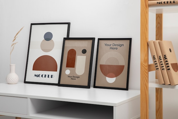 PSD gallery frames mockup design