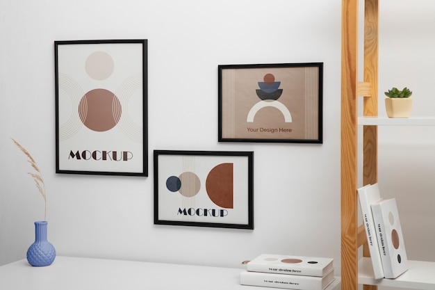 Gallery frames mockup design