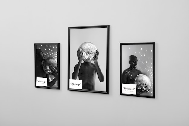 PSD gallery frames mockup design