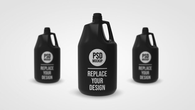 PSD gallon 3d rendering mockup design