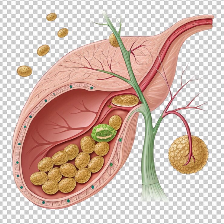 PSD gallstones anatomy gallbladder hepatic duct mucosa