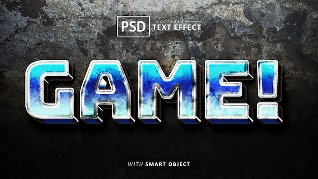 PSD game 3d text effect editable