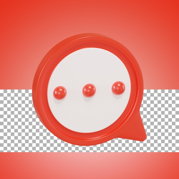 Game activa chat bubble 3D-rendering