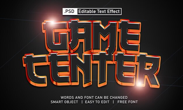 Game center text effect