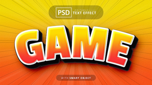 Game comic style text effect