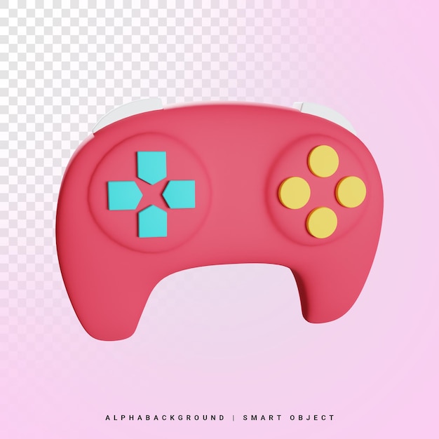 PSD game controller 3d icon illustration