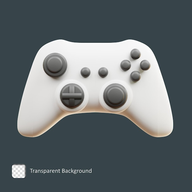 Game controller 3d render transparent background