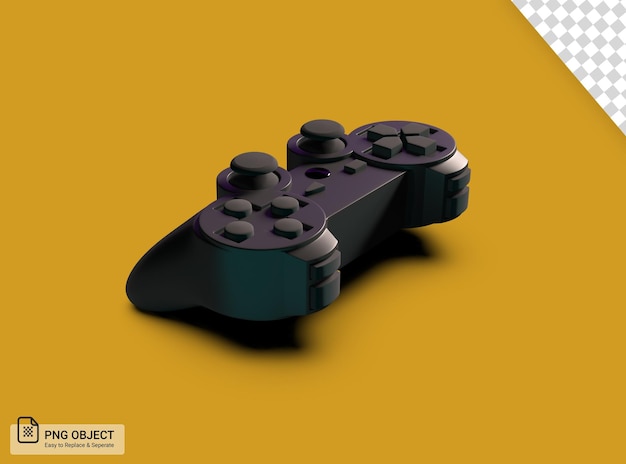 PSD game controller joypad black 3d