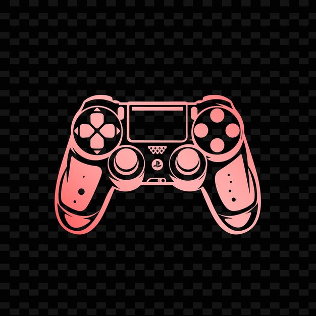 PSD a game controller with a pink and black background