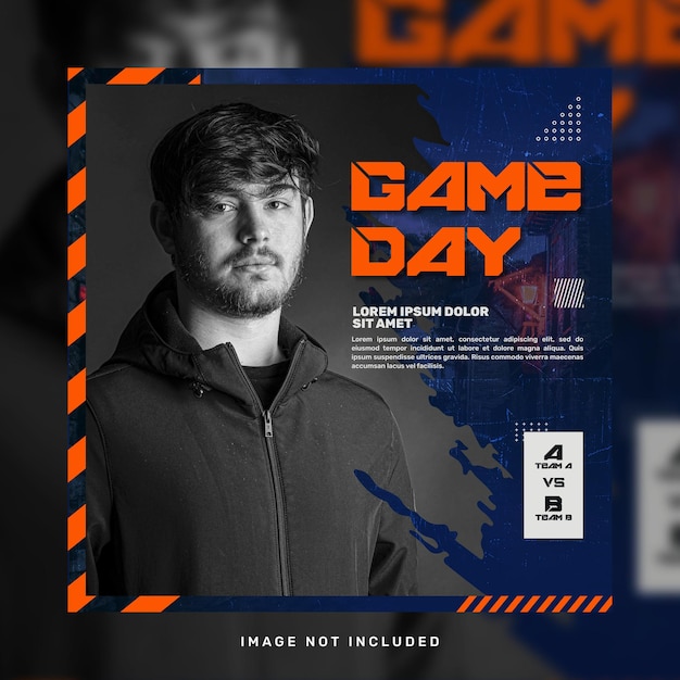 PSD game day esport social media banner