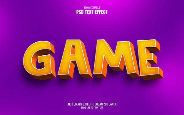 Game editable text effect