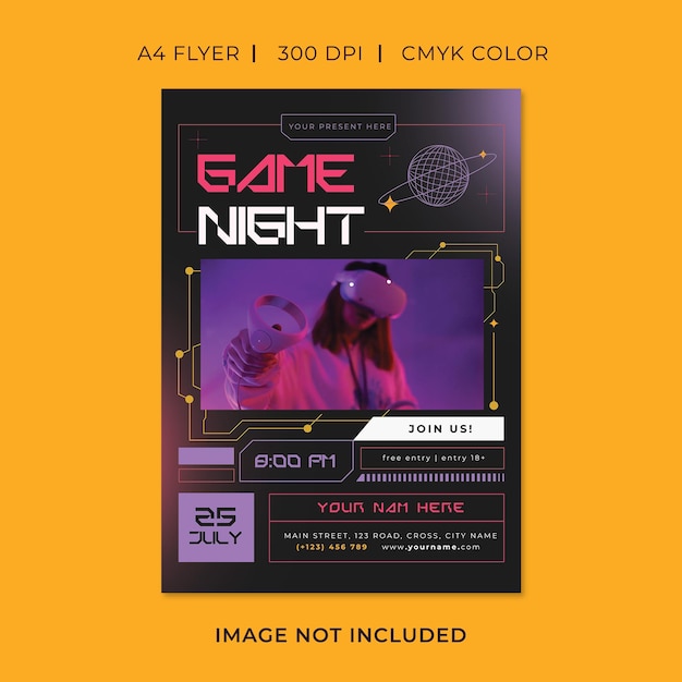 PSD game night flyer