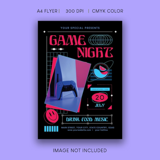 PSD game night flyer