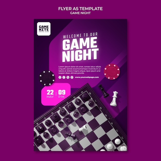 Game night template design