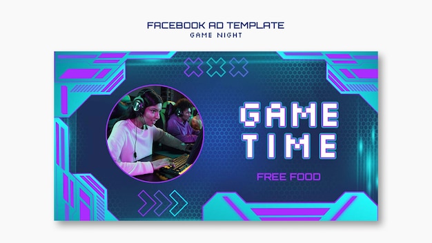 PSD game night template design