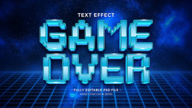 PSD game over teksteffect