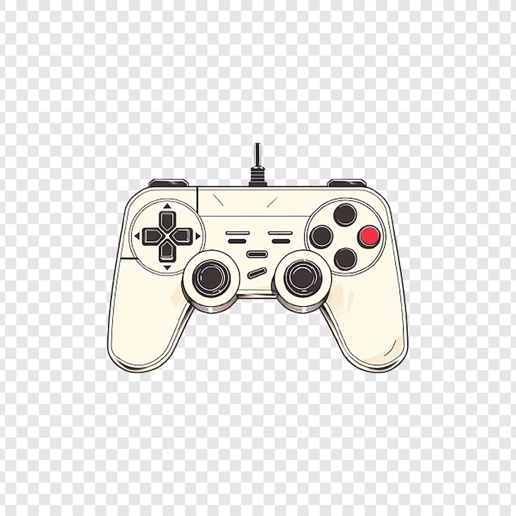 PSD game pad isolated on transparent background