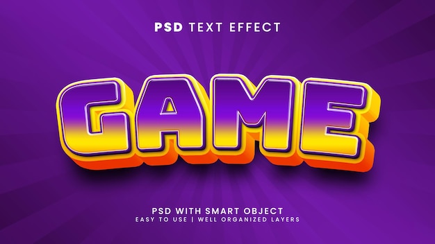 Game play stream 3d editable text effect with kids and fun text style