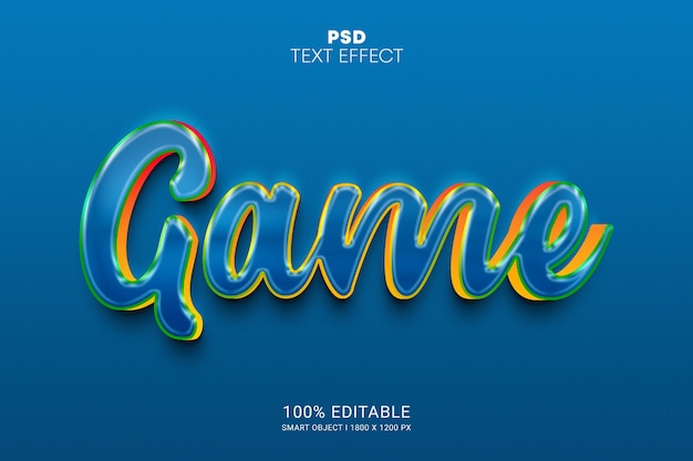 Game PSD smart object Editable Text Effect Design