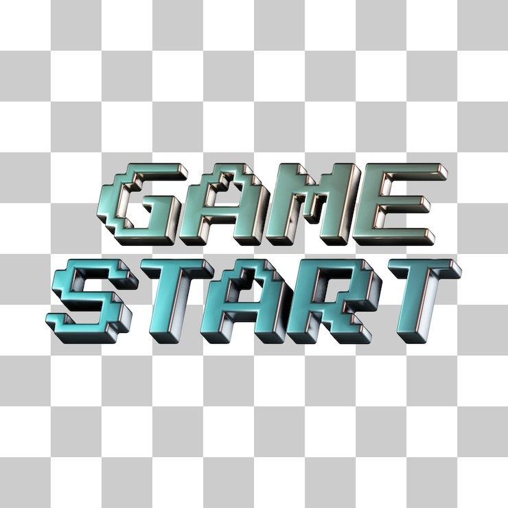 PSD game start 3d icon
