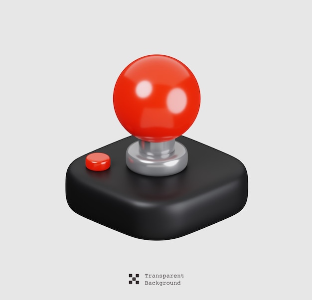 Game symbol joystick isolated general ui icon set concept 3d render illustration