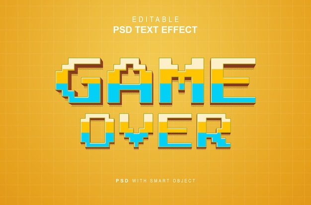 Game over text effect