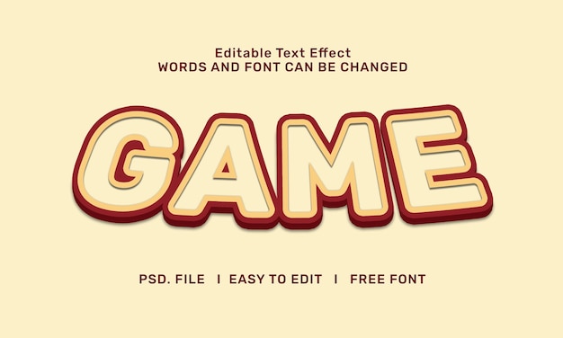 Game text style effect