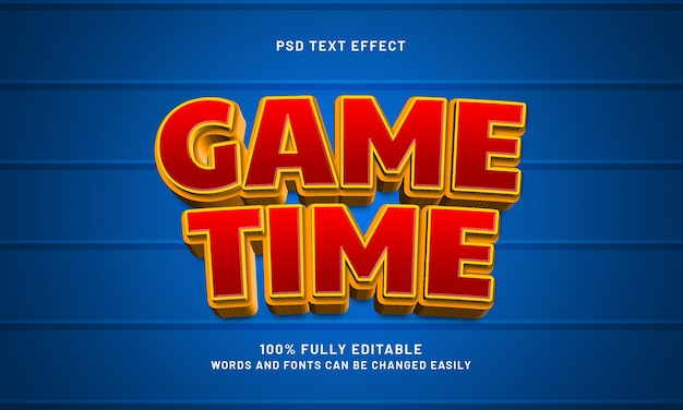 game time editable text effects with a kids and play theme