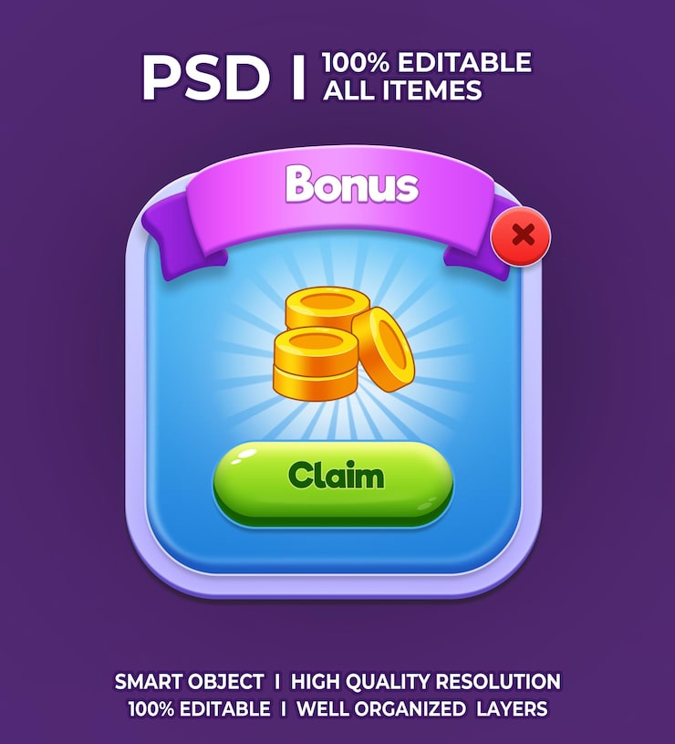 PSD game ui kit 2d game ui user interface casual game ui ui kit ui art cartoon game ui cool ui