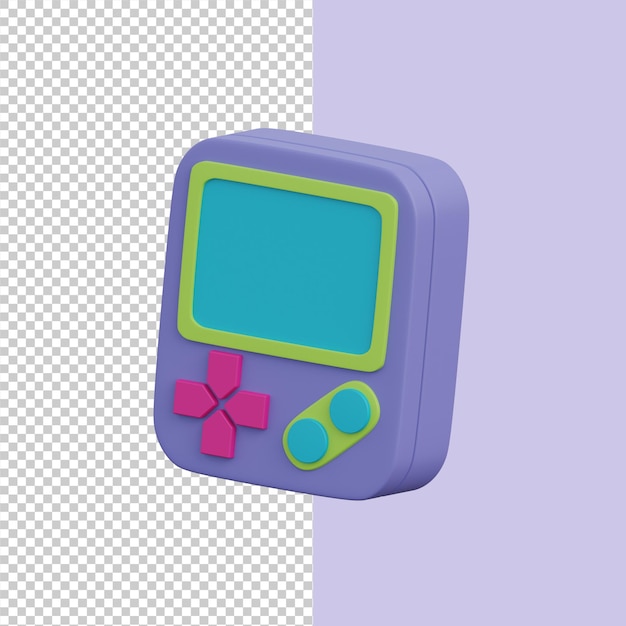 PSD illustrazione 3d dell'icona del gameboy