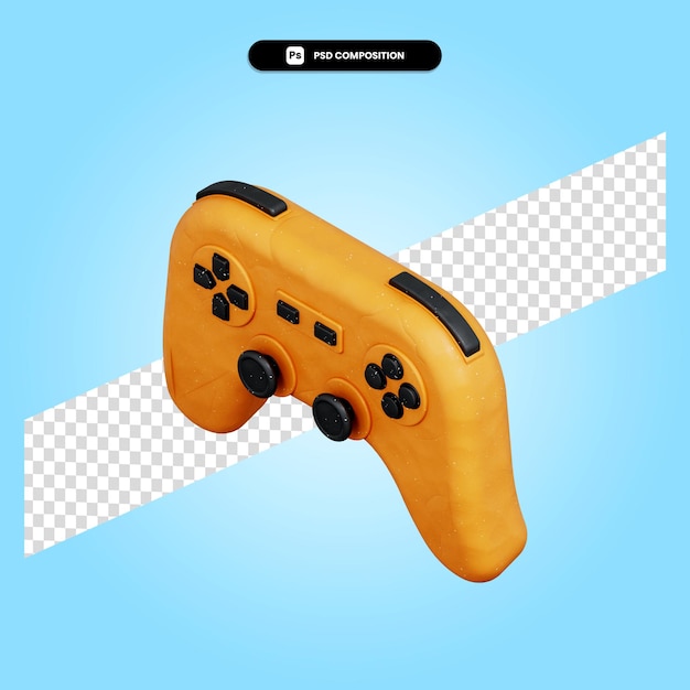 Gamepad 3d render illustratie geïsoleerd