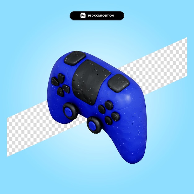 Gamepad 3d render illustratie geïsoleerd