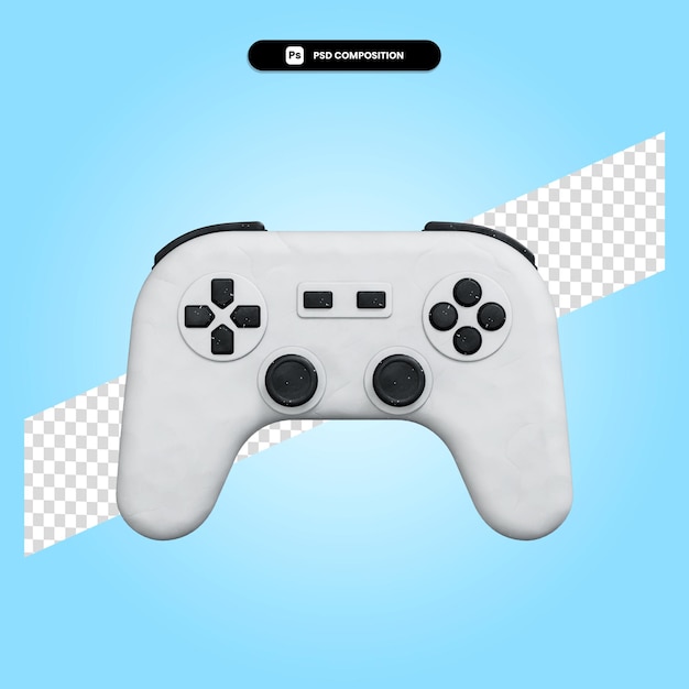 Gamepad 3d render illustratie geïsoleerd