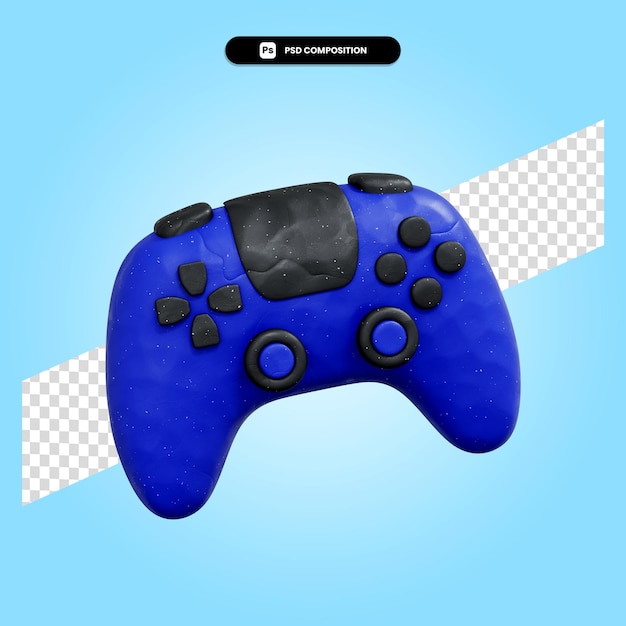 PSD illustrazione di rendering 3d del gamepad isolata