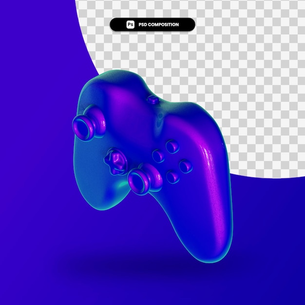 Gamepad 3d Render Ilustracja Na Białym Tle