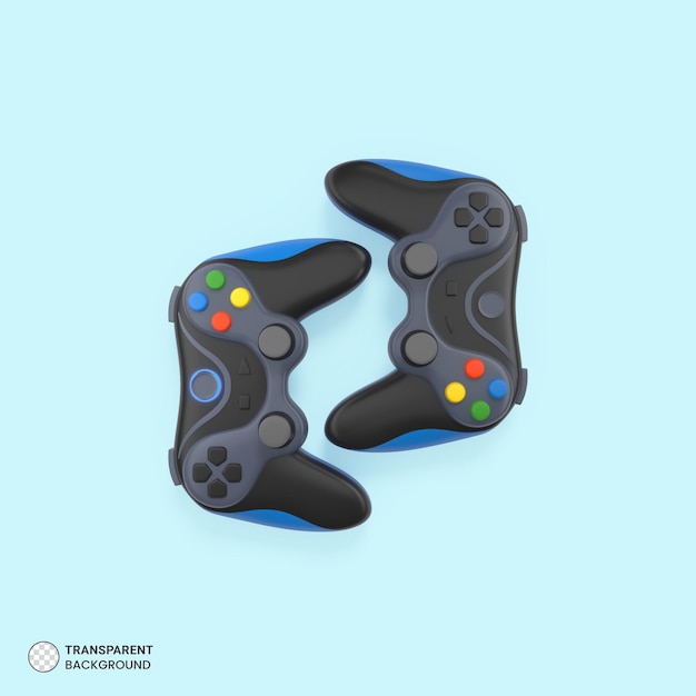 PSD gamepad game controller joystick icon isolated 3d render