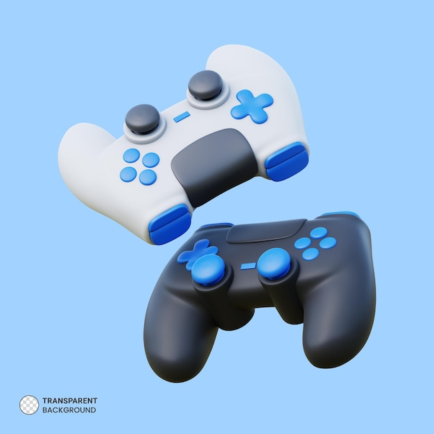 Gamepad Gamecontroller Pictogram Geïsoleerd 3d render Illustratie