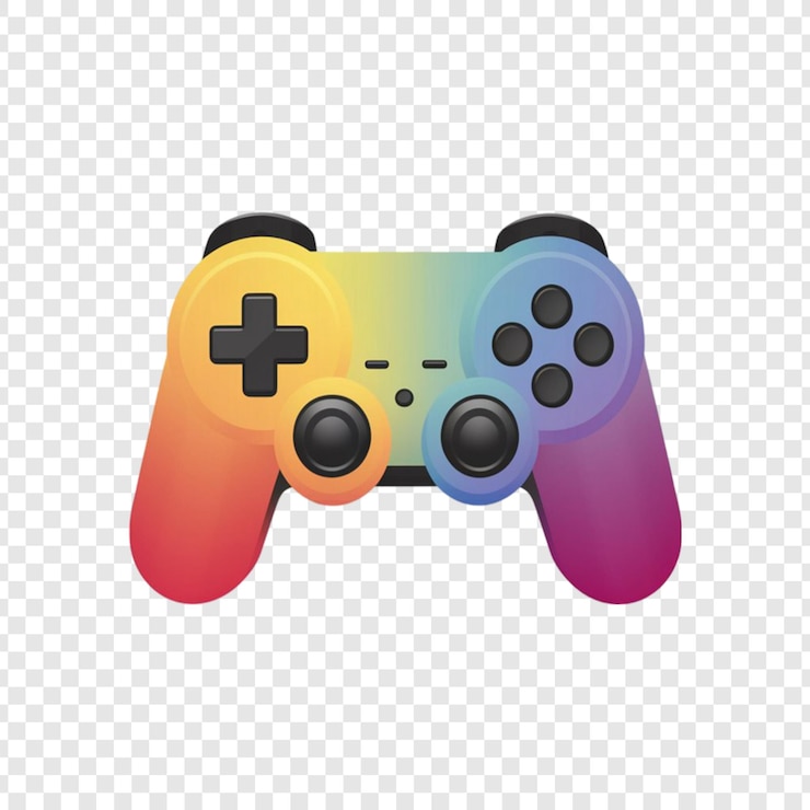 PSD gamepad isolated on transparent background