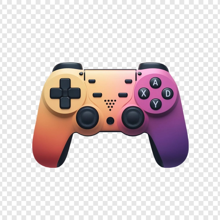 PSD gamepad isoleret på transparent baggrund