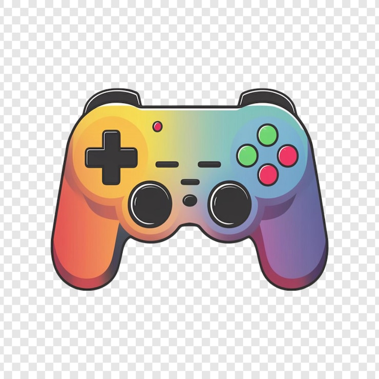 PSD gamepad isoleret på transparent baggrund