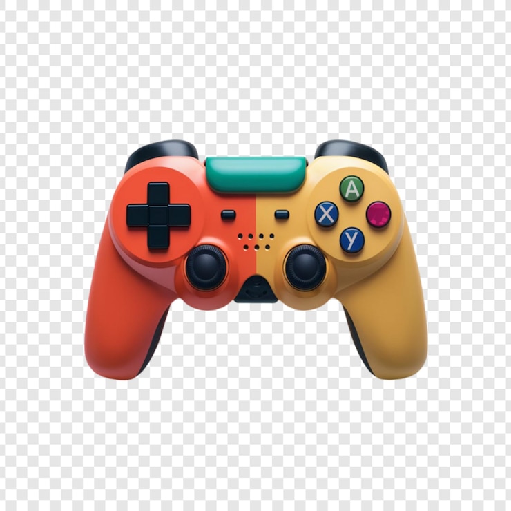 PSD gamepad isoleret på transparent baggrund
