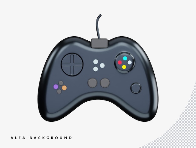 Gamepad with 3d rendering vector icon illustration