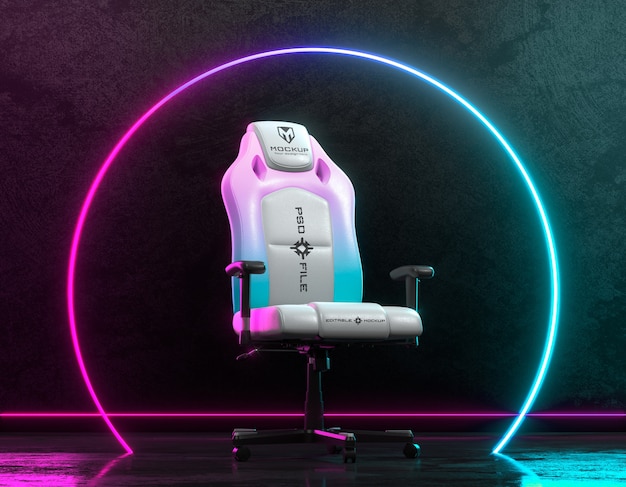 gamer chair mockup design