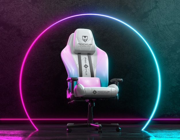 Gamer chair mockup design